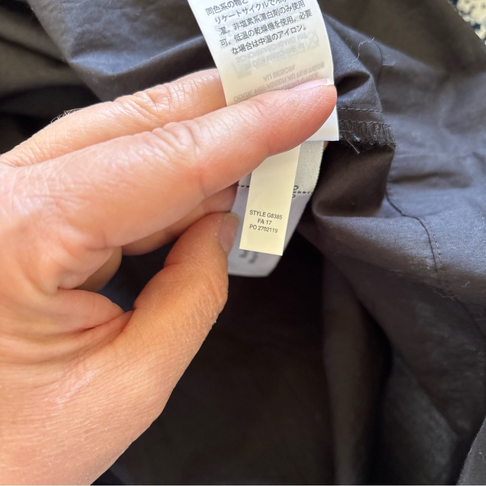 J. Crew G8385 Solid Black Sleeveless Ruffle Bib Neckline Shift Dress Size 14 - Picture 5 of 5
